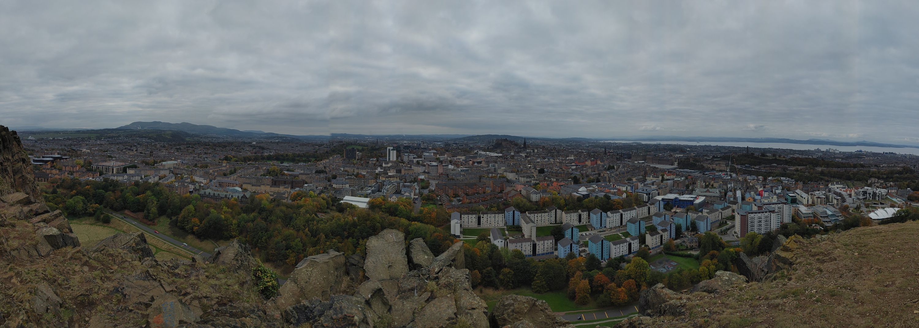 Holyrood park overlooking Edingburgh