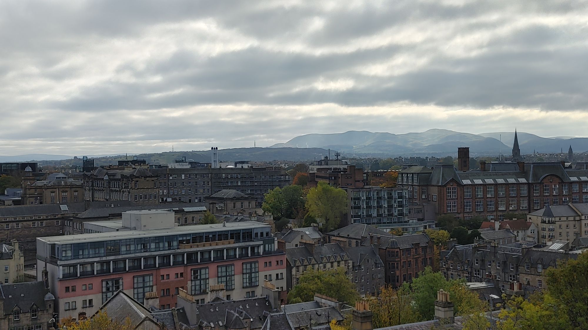 overlooking Edinburgh